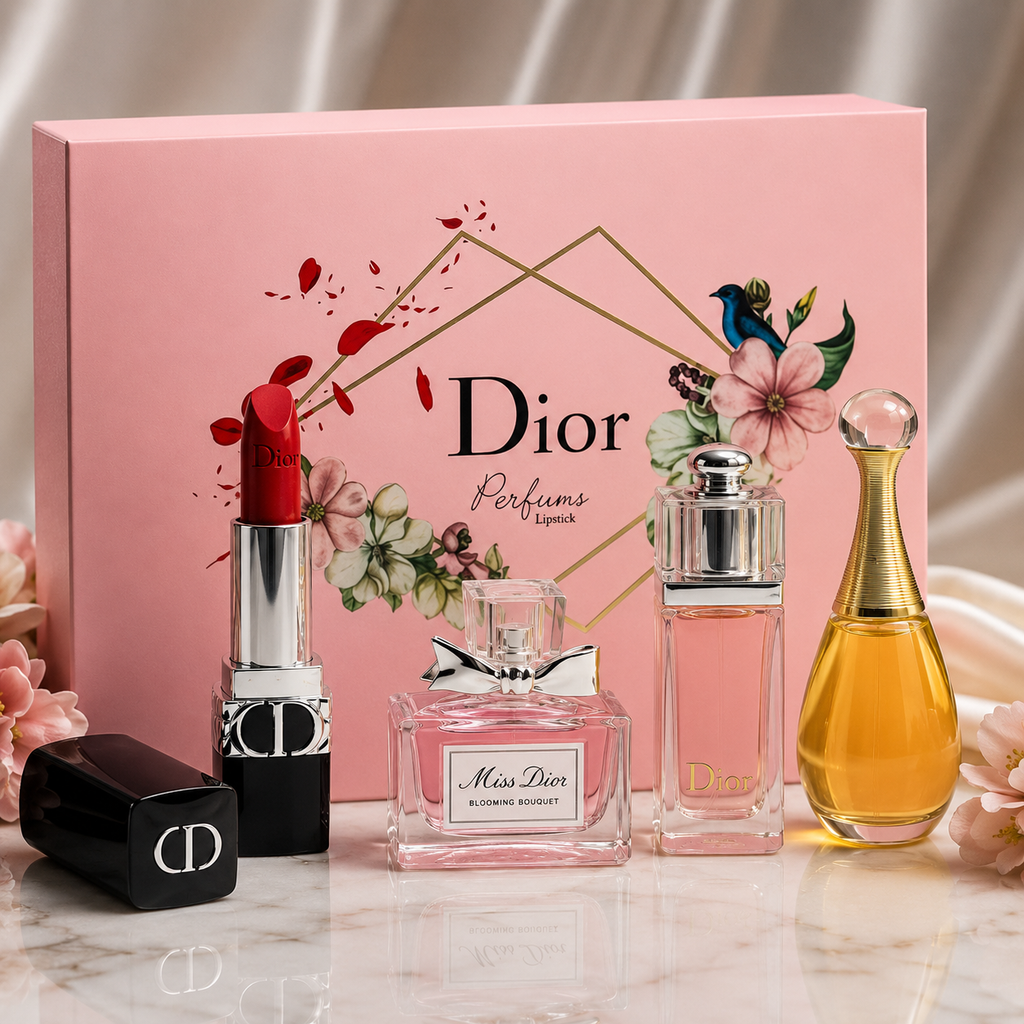 Coffret Parfum & Rouge à Lèvres – لمسة أنوثة فاخرة