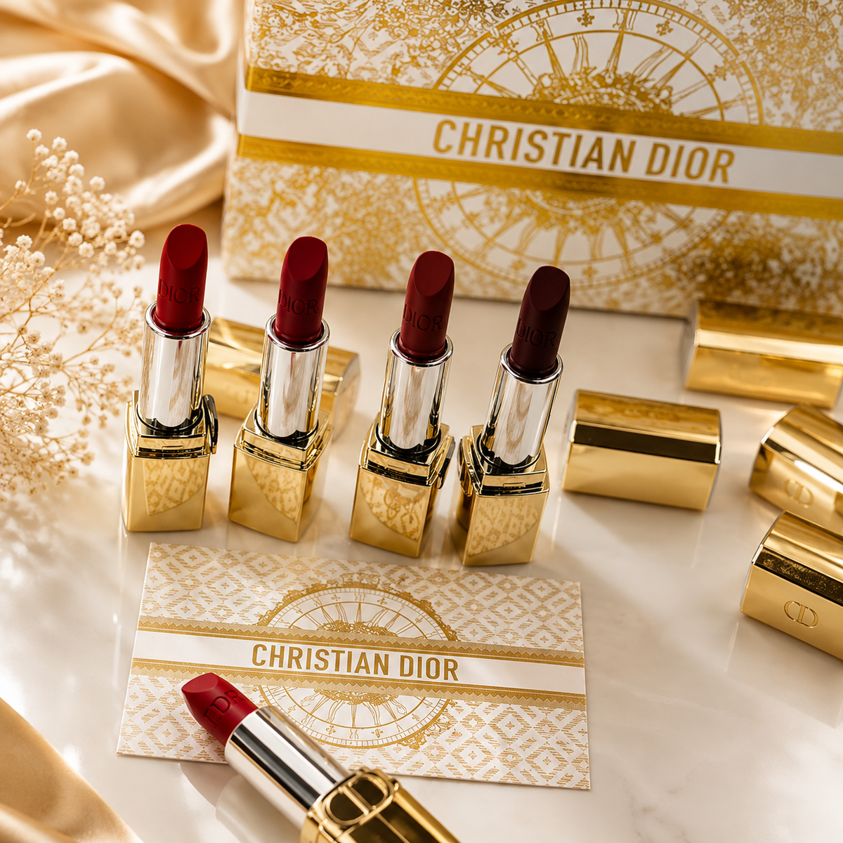 أحمر شفاه Dior فاخر – ألوان أنيقة وجذابة 💄✨