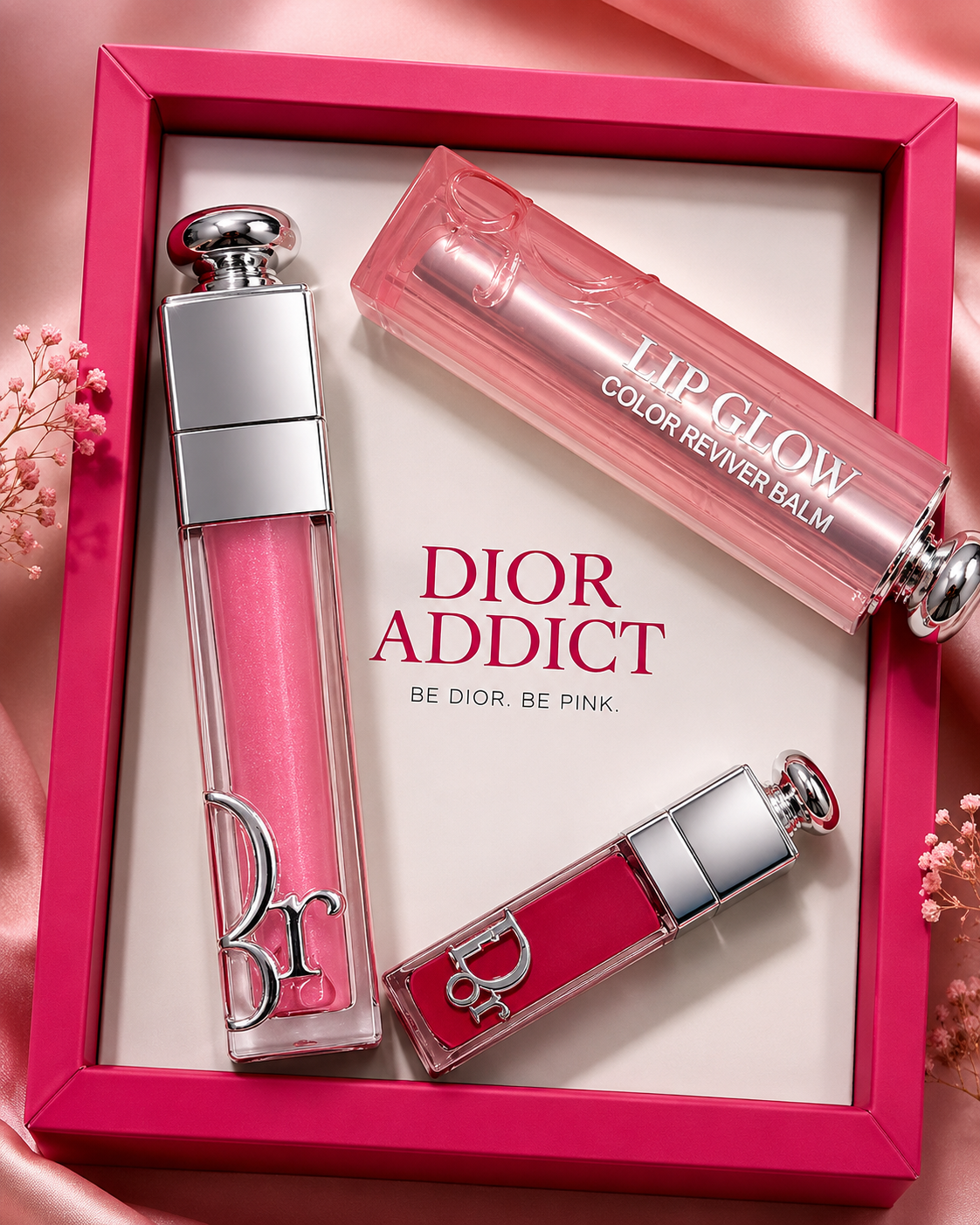 طقم Dior Addict للمكياج والعطور – مجموعة أنثوية فاخرة 💗